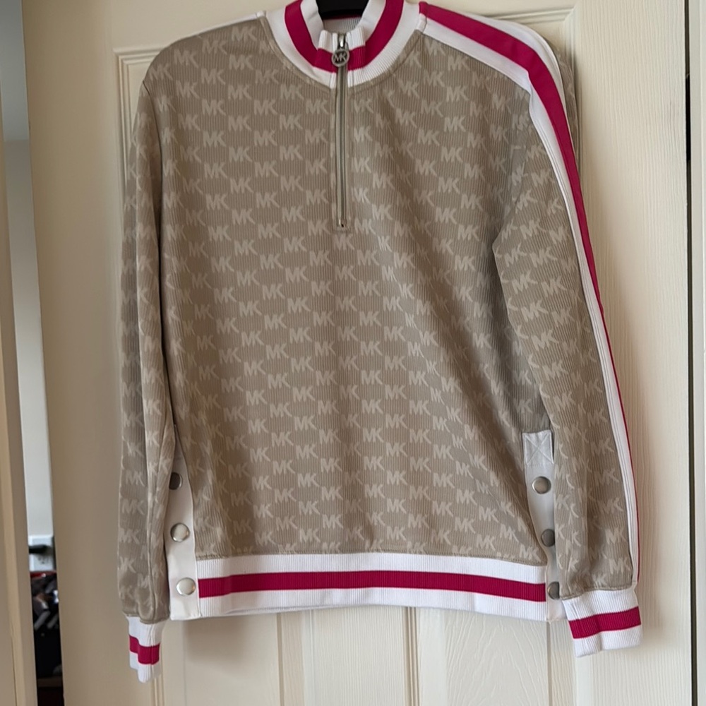 Michael Kors Beige and Pink Pullover